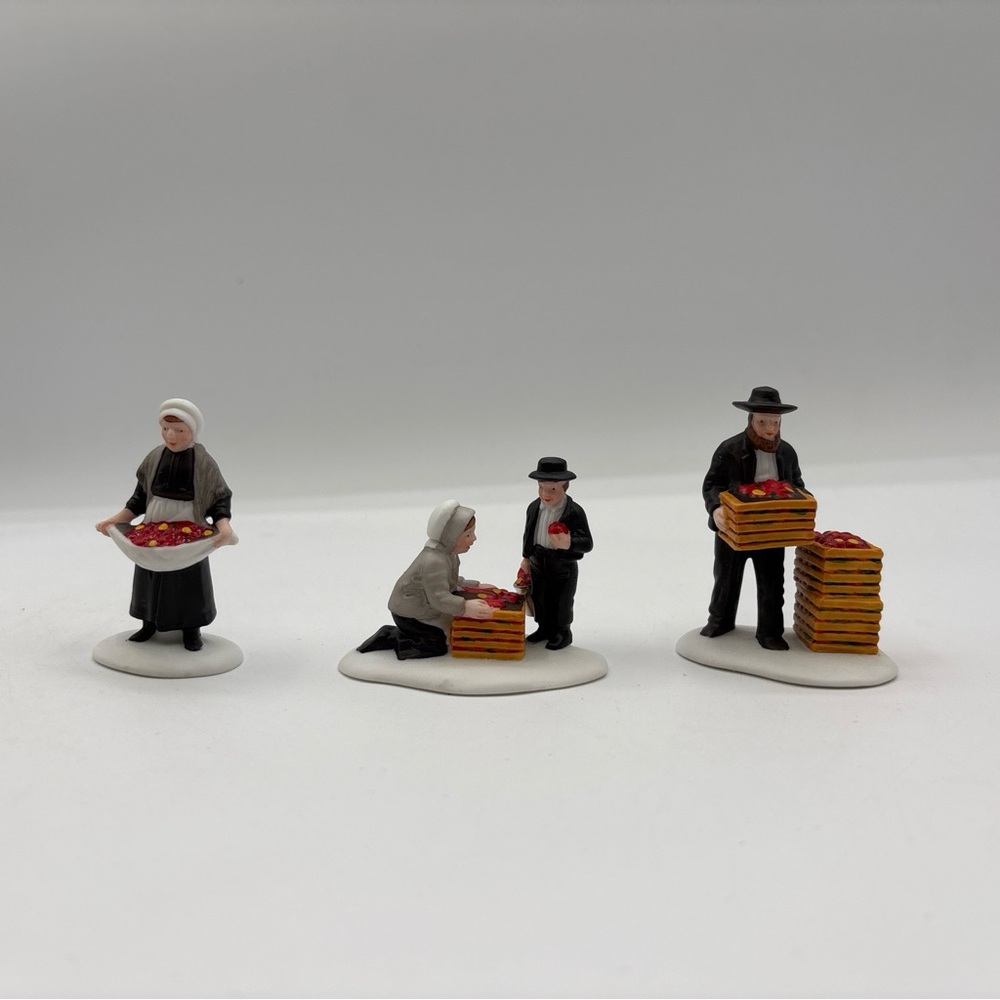Department 56 1990 Heritage Village Coll Amish Family Set Of 3 5948-0 Vintage